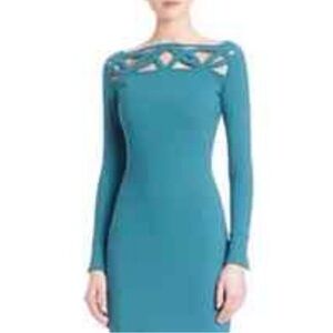 Chiara Boni stretch pull on Teal Long Sleeve Women's Top made in Italy 🇮🇹